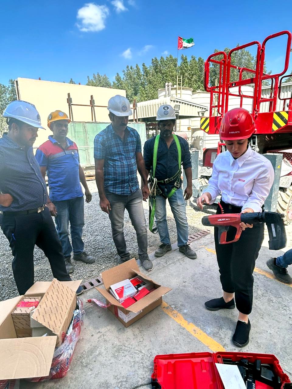 Hilti product training on site